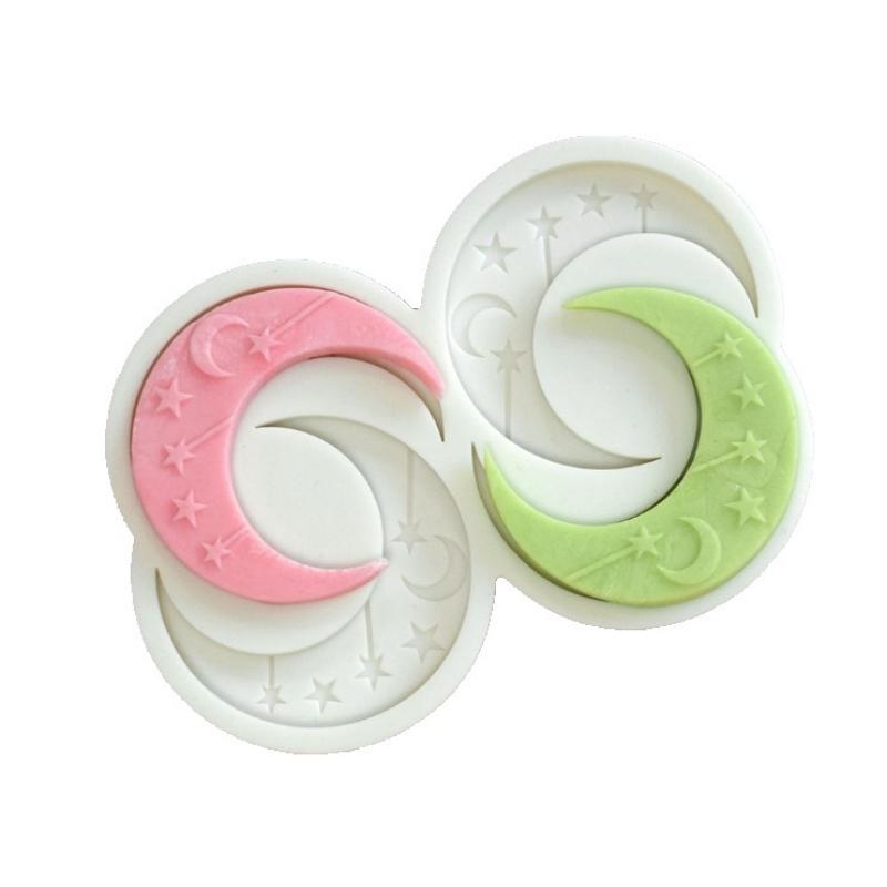 1Pcs Star Wonderful Moon Silicone Mold Sugarcraft Chocolate Cupcake Baking Mold Fondant Cake Decorating Tools