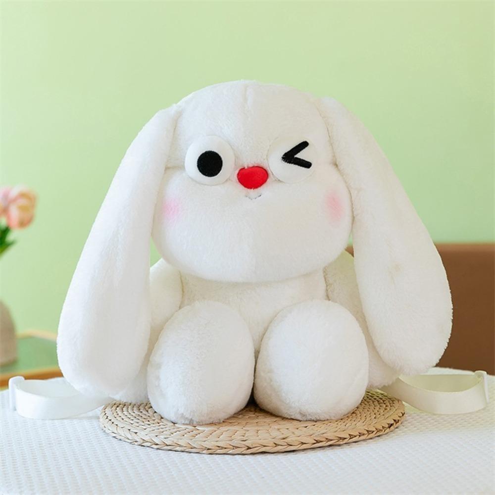 Large Capacity Rabbit Plush Backpack Cartoon Cartoon Animal Backpack Cute Rabbit Plush Toy Gift