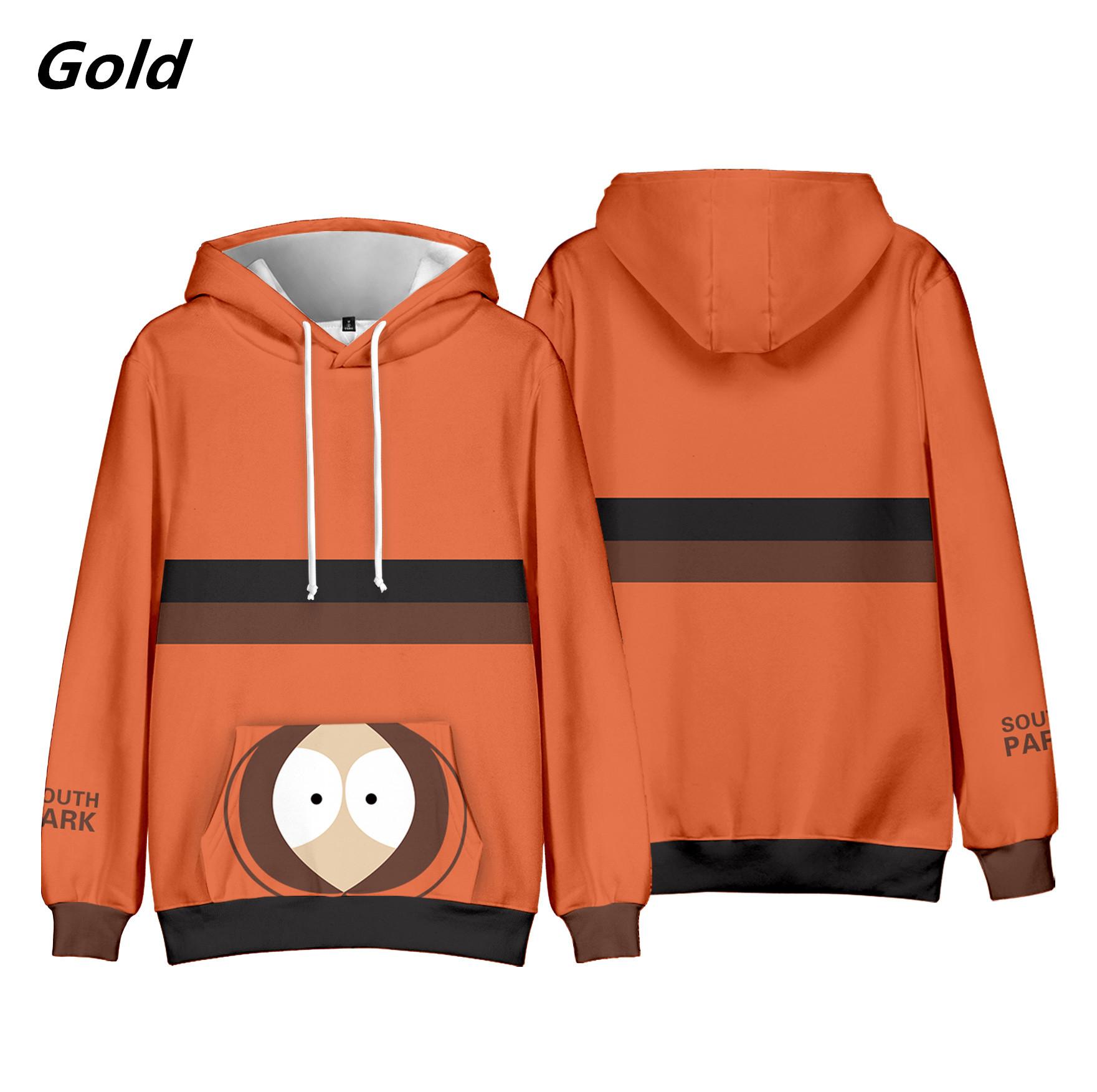 

Модные унисекс повседневные толстовки с принтом SOUTHPARK, свитшоты, для улицы, спорта, косплея, пуловеры, худи, косплей костюмы XS золотой