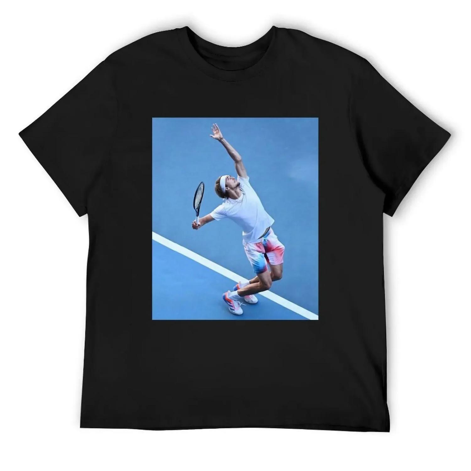 

alexander zverev T-Shirt quick-drying customizeds vintage graphic t shirt vintage Short sleeve tee men XXXXXL різнокольоровий