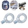 2PCS Lifting Ring Bolts Galvanized Carbon Steel Eyebolts Deep Threaded Lifting Shoulder Eyebolt M22