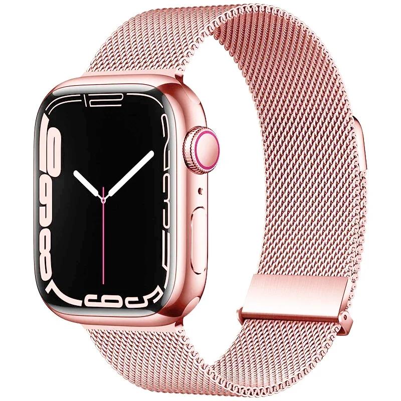 Milanese Loop for apple watch band 44mm 40mm 45mm 41mm 42-38-44 mm strap ultra 2 49mm metal bands iwatch series 9 8 7 6 SE 5 4 3