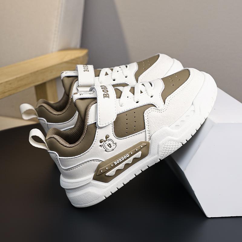 Children's Fashion Velcro Thick Sole Height Increasing Low Cut Casual Board Shoes Outdoor Casual Sports Shoes 28-38