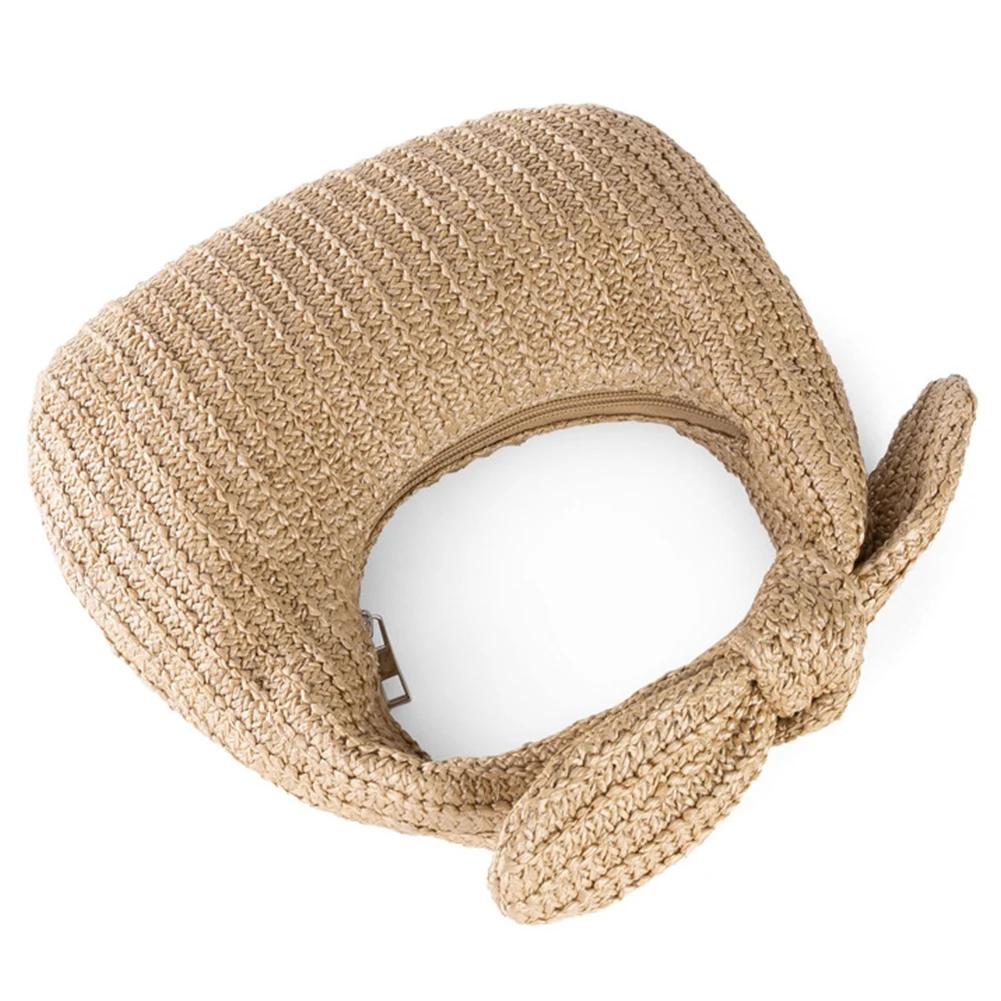 Summer Straw Woven Clutch Bag Women Knotted Purse with Bow 2025 Luxury Design Ladies Evening Handbag Party Banquet Bag Beach Bag
