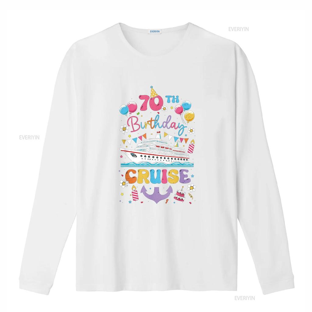 70th Birthday Cruise 70 Years Old Cruising Crew T Shirt vintage Washed Breathable Casual homme Stylish Unisex Stretched