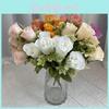 Rose Artificial Silk Flower Bouquet Photography Props Home Decoration Wedding