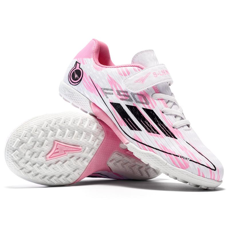 New children's Velcro football shoes primary school students game sports shoes boys and girls TF broken nail sneakers