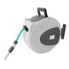 Retractable Garden Hose Reel 65.6ft 1/2inch Hose Any Length Lock Auto Rewind Swivel Bracket Wall Mou