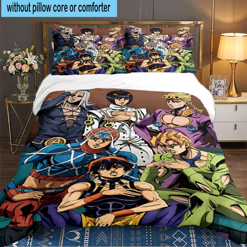 3PCS Jojo Bedding Set,Including 1pc Duvet Cover And 2pcs Pillowcases Perfect for Bedroom, Dormitory, Large size Fan Christmas gift