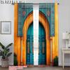 Curtain Fabric Print Door Versatile Polyester Without Rod Stuff Clearance Bedroom Living Room Office Decor Set Of 2 Made Washable Great Ready