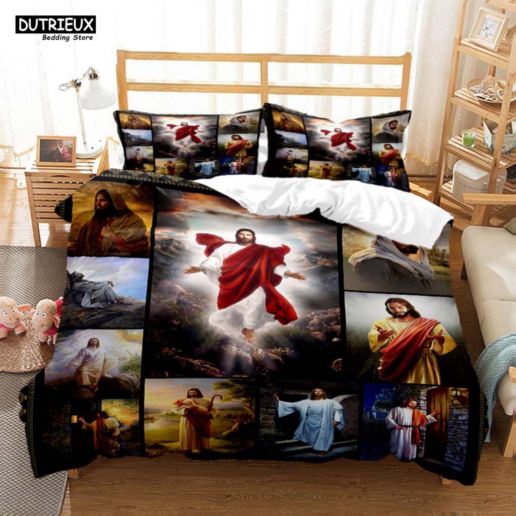 Bettdecke Gott Digitaldruck Polyester Bettwäsche-Sets Kinder Jungen Set Für Teenager Bettwäsche-Set Bett-Set Queen-Size Bettwäsche-Set