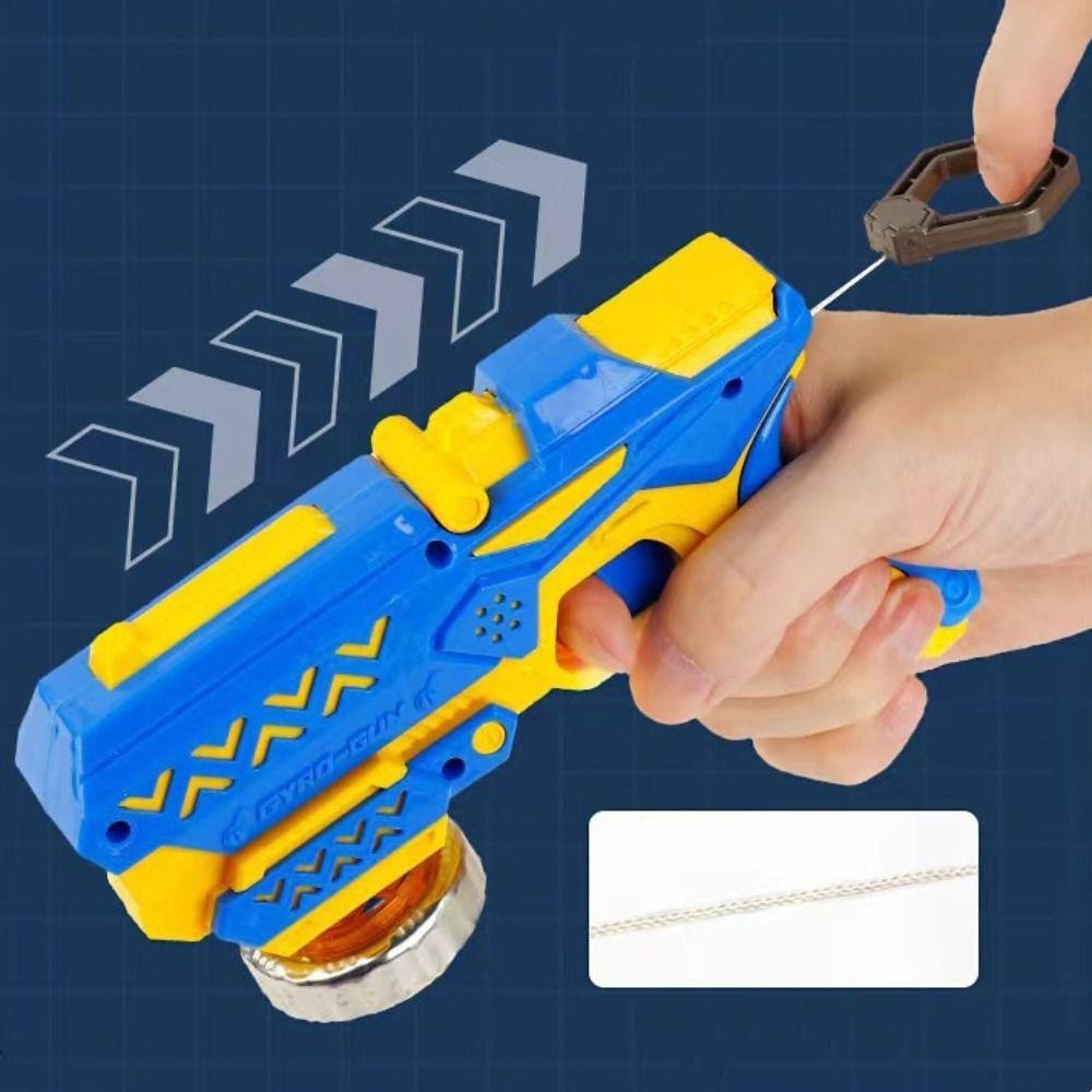 Pull Rope Rotating Gyro Luminous Spinning Top Light Drawstring Gyro  Parents and Children