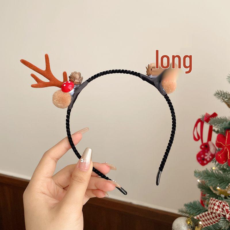 Children's Christmas Reindeer Headband - Cute Holiday Hair Accessory for Photos