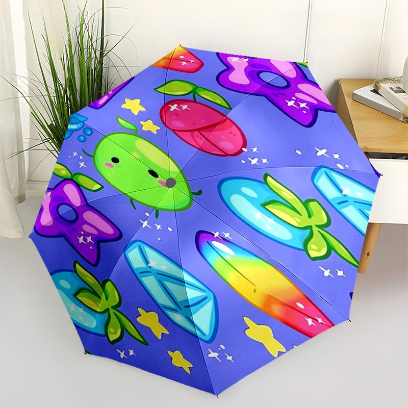 

Cute, Fruits Themed Automatic Opening and Closing Umbrella, Compact Travel Umbrella, Lightweight and Portable, Suitable for Beach Commuting