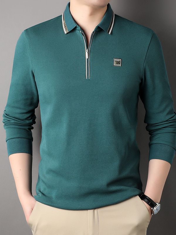 Весенняя и осенняя мужская футболка с длинными рукавами — фото 4