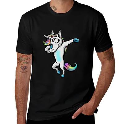 Cute Dabbing Unicorn  Rainbow Dab Unicorn TShirt Moisture Wicking Athletic TShirt