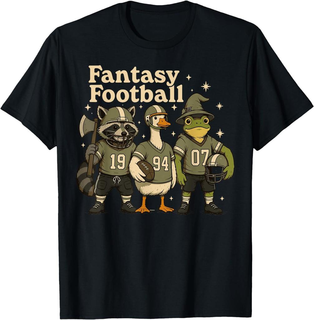 Funny Fantasy Football Animals League Design T-Shirt