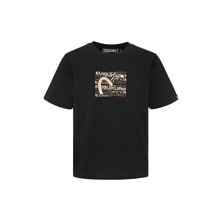 Evisu T-Shirts Men's Crew Neck Moderate Straight Fit 2ESGNM1TS565XX
