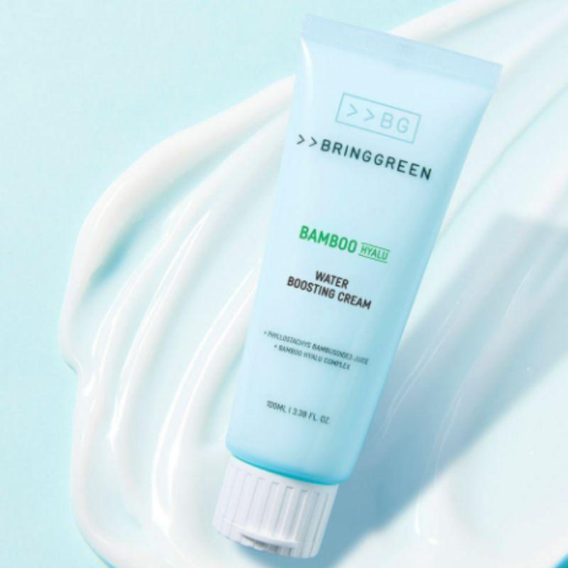 BRING GREEN Bamboo Hyalu Moisture Boosting Cream 100ml X 2 Set Deep Hydration Hyaluronic Acid Moisturizer K-Beauty Skincare