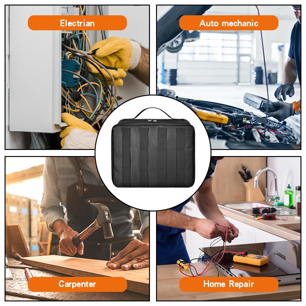 2026 New Multifunctional Tool Bag Thickened Large Capacity Waterproof Wear-Resistant Toolkit MultiPocket Electrician Storage Bag