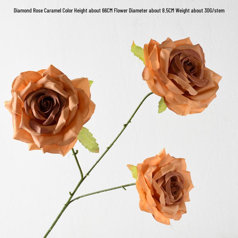 Orange-Themed Wedding Aisle Simulation Flower Arrangement - Artificial Home Decor Row Flowers