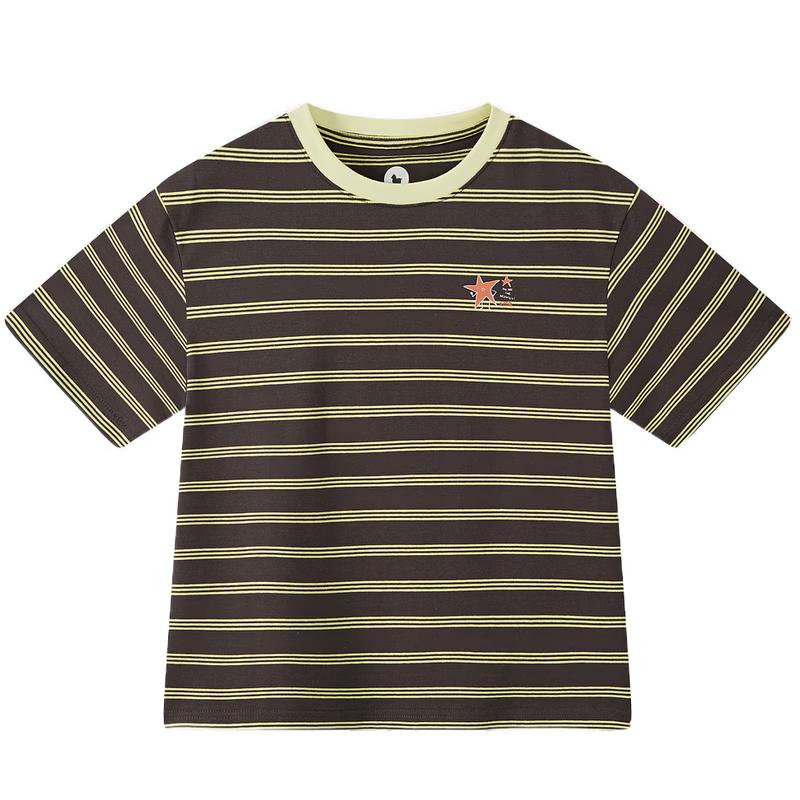 MQD Boy s Collegiate Street Style Striped Short-Sleeve T-shirt 120cm