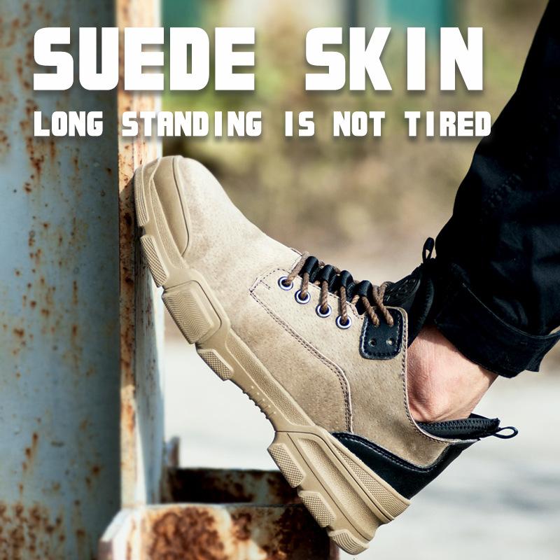 Arbeitsschuhe Schutz Sicherheitsschuhe Stahlkappe Leichtbau Arbeitsschuhe Wanderstiefel für Herren Unzerstörbare Sicherheitsschuhe