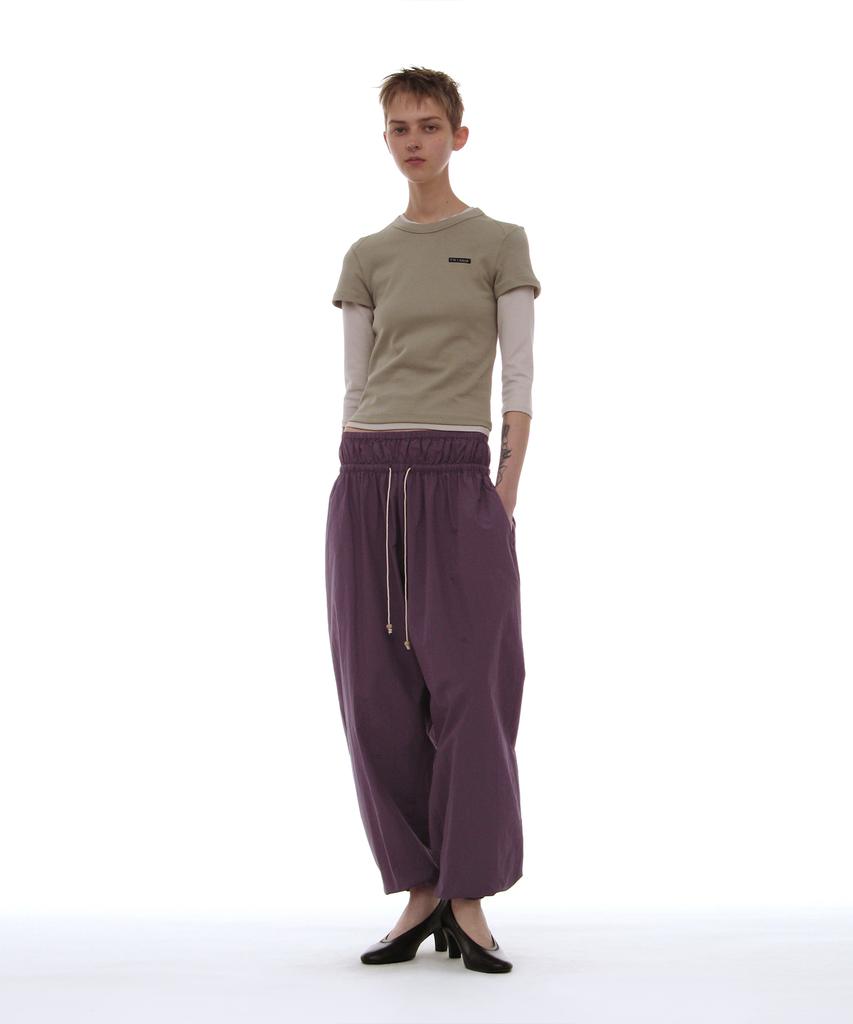 PARTIMENTO WOMEN Pwc Cotton Double Waist Harem Pants_10 Colors (Type B)