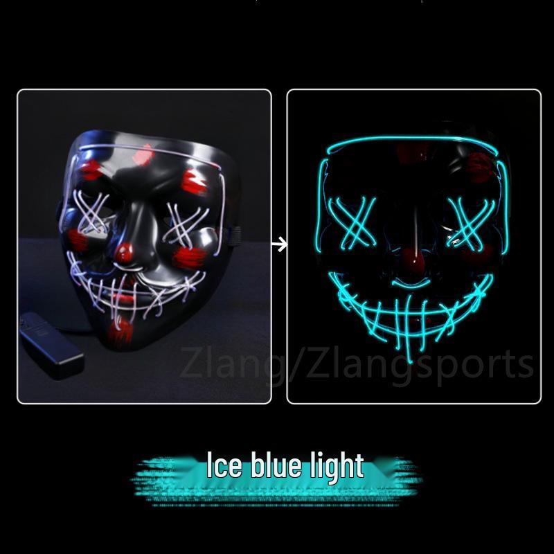 LED Cyberpunk Halloween Blood-Stained Ghost Mask