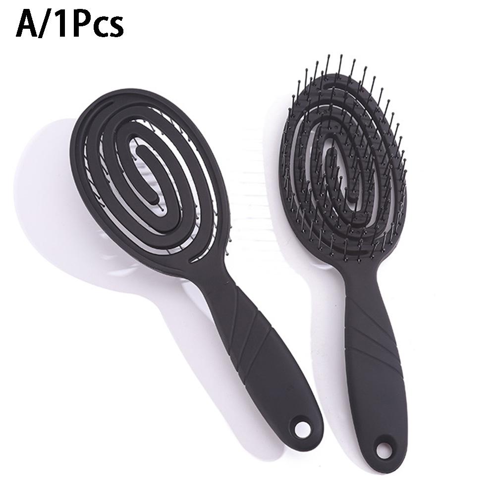 

Massage Hair Comb Elastic Salon Hair Brush Women Anti Detangling HairBrush Wet Dry Dual Purpose Comb Hairdressing Styling Tools чорний