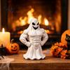 3D Printed Statue Buff Ghost Figurine, Funny Muscle Desktop Interesting Decor Ornament, Spooky Halloween Decor, Novelty Home Tabletop Decoration