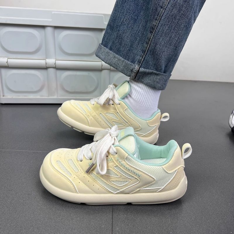 Pink Double Mesh Shoes Female Ugly Cute Summer New Niche Breathable Sports Little White Shoes