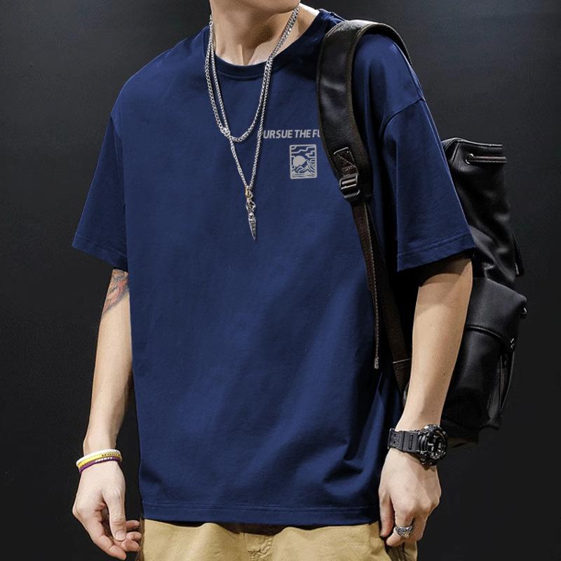 Cotton Short Sleeve T Shirt Fashion All Match Breathable Summer Sport T-shirt Men Top