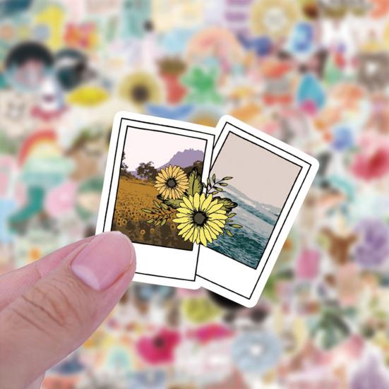 100Pcs Graffiti Stickers Various Summer Holiday Decorative Cute Decals Laptop Luggage Journal Album Scrapbook Refrigerator Stickers Gift