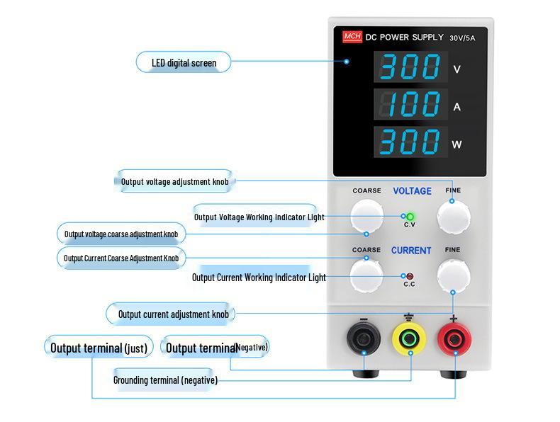 Meichuang Adjustable High-Precision DC Power Supply with Digital Display