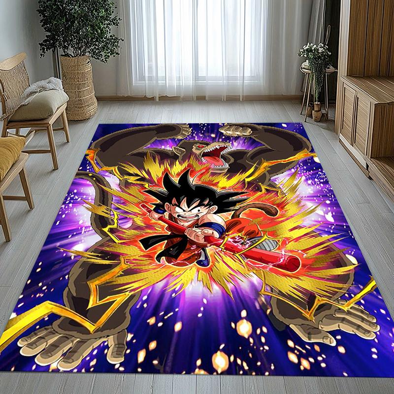 Anime D-Dragon Ball Game Cartoon Living Room Non-Slip Area Rug Soft Carpet for Bedroom Kids Playroom Sofa,Home Decor Doormat