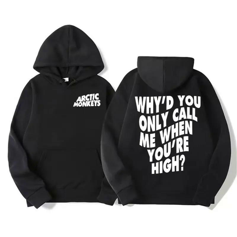 Unisex style unisexArctic Monkeys Hip-hop Singer New Hoodies Singer Graphic Printing Sweatshirts for Fans Long Sleeve Men Women Clothing Hoodies