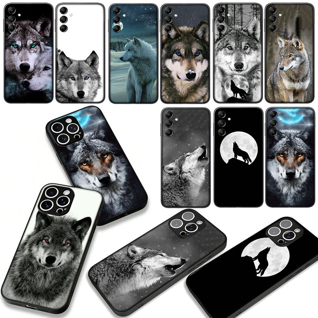 for Samsung Galaxy A07 A13 A12 A14 A23 A42 A50 A51 A52 A53 A70 A71 A72 A21S A04 Note 20 9 8 10 Case Stalking Wolf Art Animal