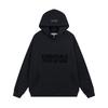 Unisex Oversized Fleece-Lined Hoodie With Embossed Letter Print Casual Streetwear Sweatshirt Men Women