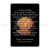 DORA Tin Sign Fear Is The Mind Killer Dune Litany Poster Metal Plaque Funny Wall Decor Cave Pub The Mind Killer Dune Litany Tin Sign Poster