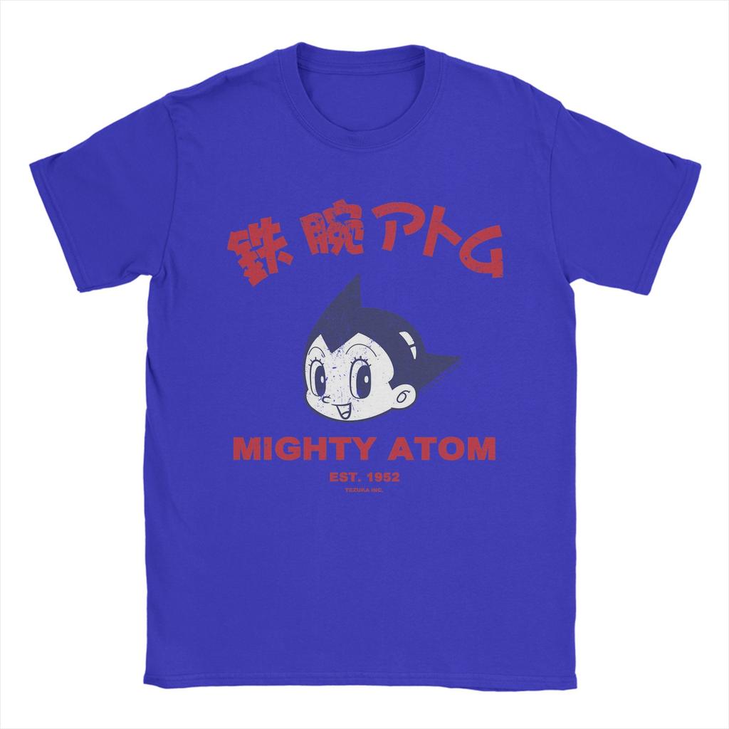 Mens Mighty Atom Astro Boy Est 1952 Vintage Style T Shirts Pure Cotton Tops Novelty Short Sleeve O Neck Tees 4XL 5XL TShirts