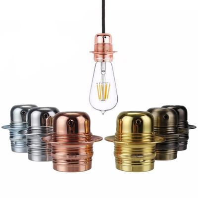 E27 Metal Lamp Holder Polished Finish Pendant Light Base Vintage Lamp Socket  Industrial Decor
