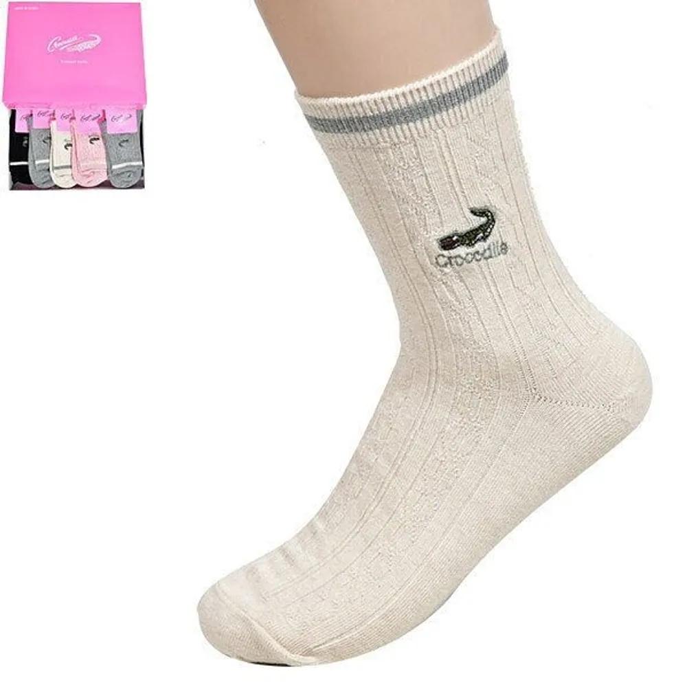 Crocodile Ladies Class A Link Embroidered Mid-calf Socks 0069fr (P003765217)