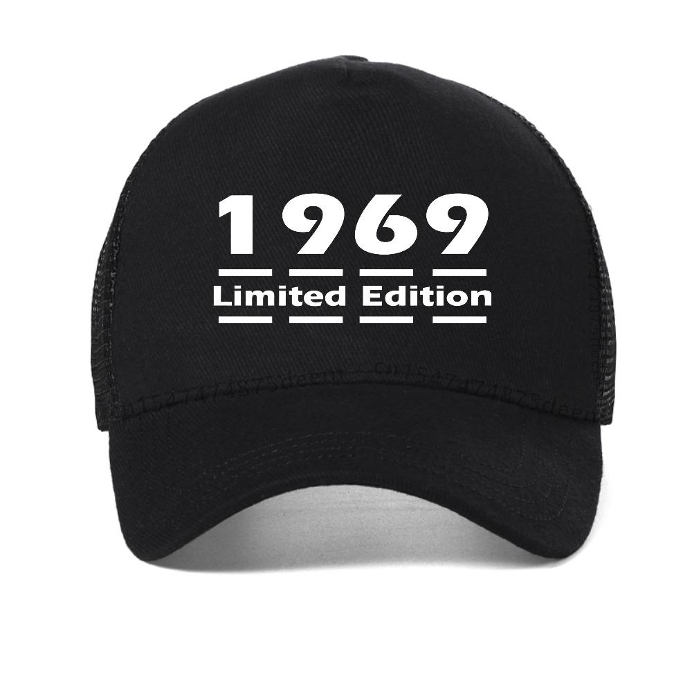 Men Limited Edition 1969 Mens Baseball Cap Men Women Casual Mesh Treucker Caps Adjustable Snapback Hats Breathable Sun Hat Adjustable