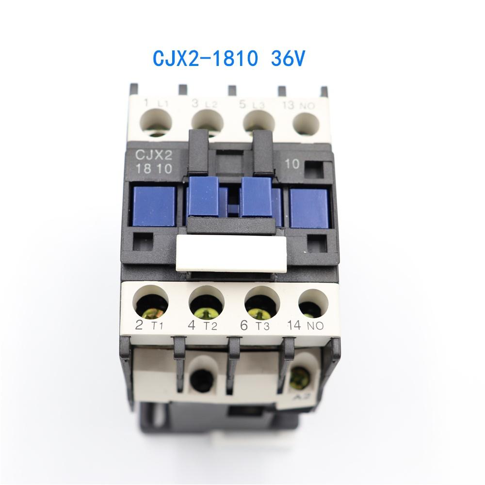 

Контактор змінного струму 18A 3P+1NO/1NC Монтаж на рейку lc1d CJX2- 1810 1 нормально відкритий контакт / CJX2- 1801 1 нормально закритий контакт CJX2-1810 AC36V