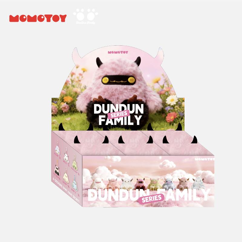Latest Momotoy Dundun Monster Family Series Plush  Keychain Backpack Decoration Doll Trendy Toys  Birthday Present
