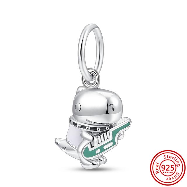 92 Style Pendant Paw Prints Butterfly Hearts Wings Snowflakes Shiny Beads Fit Charm Bracelet 925 Silver Jewelry