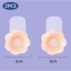 2 Pieces/Set of Circular Flower Shaped Women's Silicone Pull-Up Chest Patch Ultra-Thin Anti Convex Solid Adhesive Chest Patch