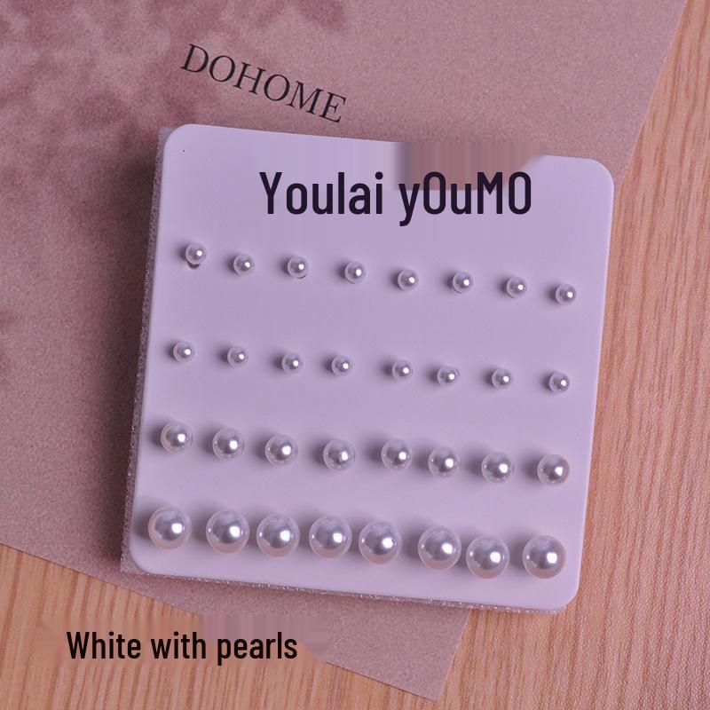 High-Class Transparent Pearl Resin Earrings – Allergy-Friendly Ear Studs for Sensitive Ears