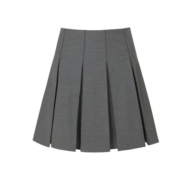 Playboo Wool Like Pleated Skirt W Inner Pants